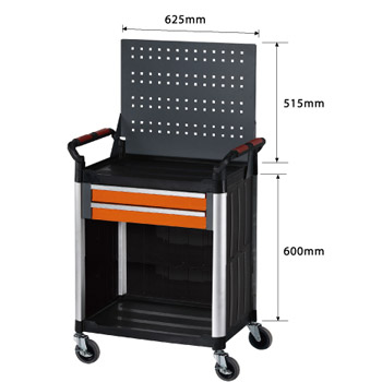 Mobile Tool trolley with hanging net